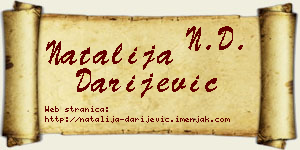 Natalija Darijević vizit kartica